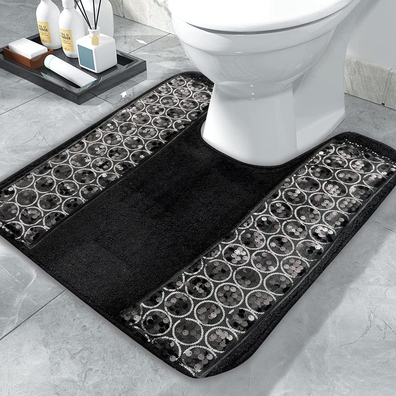 Popular Bath Sinatra Modern Bath Contour Modern Classic Contemporary Decorative Beautiful Design size 24" x 21", Black - Image 2